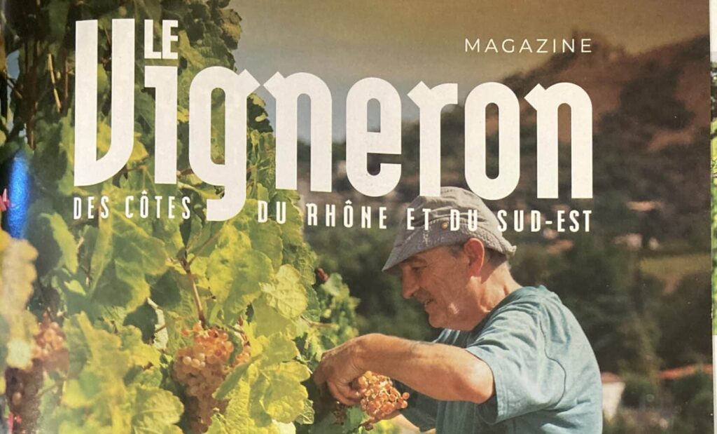 Article à propos de MyViny dans l'édition juillet-août 2024 du magazine "Le Vigneron des Côtes du Rhône et du Sud-Est"